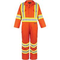 High-Visibility Unlined Coveralls, Small, High Visibility Orange GTA Hardware Inc