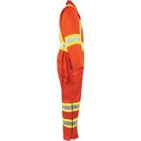 High-Visibility Unlined Coveralls, Small, High Visibility Orange GTA Hardware Inc
