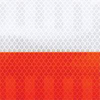 Pellicule souple pour chantiers routiers &agrave; haute intensit&eacute; 382VHIP, 5" la x 150' lo, Orange et blanc GTA Hardware Inc