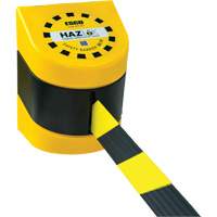 Syst&egrave;me de barri&egrave;re de s&eacute;curit&eacute; HAZLOK, Plastique, Fixation magn&eacute;tique, 30', Ruban Noir et jaune GTA Hardware Inc