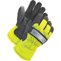 Gants d'ajusteur haute-visibilit&eacute;, T-petit, Paume en Cuir fleur de ch&egrave;vre, Doublure en Thinsulate GTA Hardware Inc