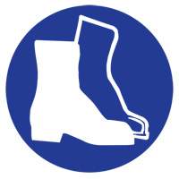 Right to Know Pictogram Labels -Boots, Vinyl, Sheet, 1" L x 1-1/8" W GTA Hardware Inc
