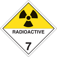 Radioactive Materials TDG Placard, Adhesive Vinyl GTA Hardware Inc