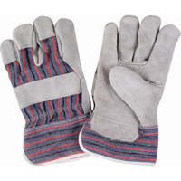 Rugged Fitters Gloves, Large, Split Cowhide Palm, Cotton Inner Lining GTA Hardware Inc