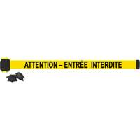 Barri&egrave;re &agrave; fixation murale, Plastique, Fixation magn&eacute;tique, 7', Ruban Noir et jaune GTA Hardware Inc