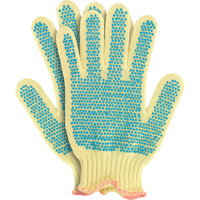 Knit Gloves with Dots, Size Small/7, 7 Gauge, PVC Coated, Kevlar&reg; Shell, ANSI/ISEA 105 Level 2 GTA Hardware Inc