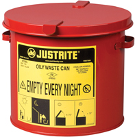 Oily Waste Cans, FM Approved/UL Listed, 2 US gal., Red GTA Hardware Inc
