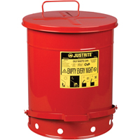 Oily Waste Cans, FM Approved/UL Listed, 14 US gal., Red GTA Hardware Inc