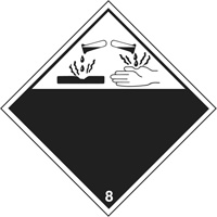 Plaque-&eacute;tiquette TMD mati&egrave;res corrisives, Plastique GTA Hardware Inc