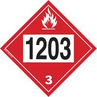Plaque-&eacute;tiquette TMD 1203 pour liquide inflammable essence & essence-alcohol, Plastique GTA Hardware Inc