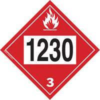 Plaque-&eacute;tiquette TMD 1230 pour m&eacute;thanol, Plastique GTA Hardware Inc