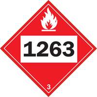 Plaque-&eacute;tiquette TMD 1263 pour liquide inflammable peinture, Plastique GTA Hardware Inc
