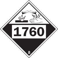 Plaque-&eacute;tiquette TMD 1760 pour mat&eacute;riaux corrosifs phosphate d'aluminium, Plastique GTA Hardware Inc