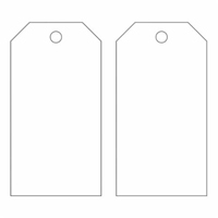 Blank Accident Prevention Tags, Metal, 3" W x 5-3/4" H GTA Hardware Inc