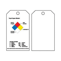 Right-To-Know Tags, Polyester, 3" W x 5-3/4" H, English GTA Hardware Inc