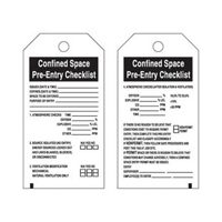 "Confined Space" Tags, Polyester, 3" W x 5-3/4" H, English GTA Hardware Inc