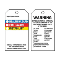 Self-Laminating Right-To-Know Tags, Polyester, 3" W x 5-3/4" H, English GTA Hardware Inc