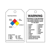 Self-Laminating Right-To-Know Tags, Polyester, 3" W x 5-3/4" H, English GTA Hardware Inc