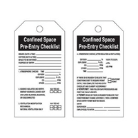 "Confined Space" Tags, Polyester, 3" W x 5-3/4" H, English GTA Hardware Inc