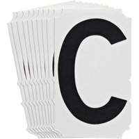Quick-Align&reg; Individual Gothic Number and Letter Labels, C, 4" H, Black GTA Hardware Inc