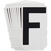 Quick-Align&reg; Individual Gothic Number and Letter Labels, F, 4" H, Black GTA Hardware Inc