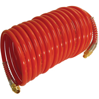 Maxpro Self-Storing Nylon Air Hoses With Fittings, Air, 1/4" ID x 12.5' L, Nylon, 200 PSI at 23 °C GTA Hardware Inc