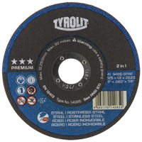 Premium 2-In-1 Thincut Cut-Off Wheels, 4-1/2" x 1/16", 7/8" Arbor, Type 1, Aluminum Oxide, 13300 RPM GTA Hardware Inc