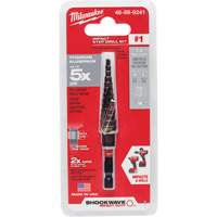 #1 Shockwave Impact Duty Step Drill Bit, 1/2" - 1-1/8" , 1/32" Increments, Titanium GTA Hardware Inc