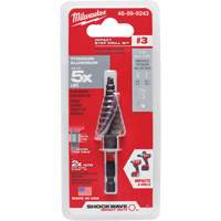 #3 Shockwave Impact Duty Step Drill Bit, 3/16" - 3/4" , 1/16" Increments, Titanium GTA Hardware Inc