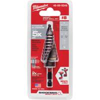 #8 Shockwave Impact Duty Step Drill Bit, 1/2" - 1" , 1/16" Increments, Titanium GTA Hardware Inc