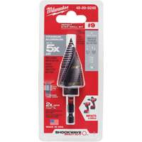 #9 Shockwave Impact Duty Step Drill Bit, 7/8" - 1-1/8" , 1/4" Increments, Titanium GTA Hardware Inc