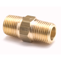 Hex Pipe Nipples, Brass, 1/8", Standard GTA Hardware Inc