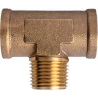 Branch Tees Extruded Male On Branch, Brass, 1/2" GTA Hardware Inc