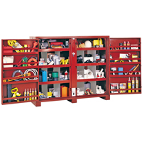 Jobsite Shelf Cabinet, Steel, 49 Cubic Feet, Red GTA Hardware Inc