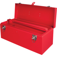 ATB100 Portable Tool Box with Metal Tool Tray, 8-3/4" D x 21" W x 9" H, Red GTA Hardware Inc