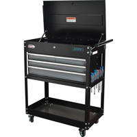 Chariot utilitaire, 4 tiroirs, 18" lo x 33" la x 39" h, Noir GTA Hardware Inc