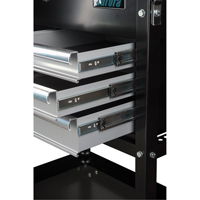 Chariot utilitaire, 4 tiroirs, 18" lo x 33" la x 39" h, Noir GTA Hardware Inc