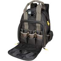 Sacs &agrave; dos pour outils Techgear &agrave; 53 pochettes, 16" lo x 13-1/4" la, Noir, Polyester GTA Hardware Inc