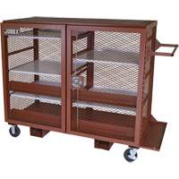 Mobile Mesh Cabinet, Steel, 49 Cubic Feet, Red GTA Hardware Inc