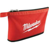 Coloured Zippered Pouches - Set of 3, Canvas, 3 Pockets, Black/Red GTA Hardware Inc