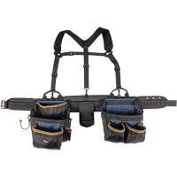 Ceinture &agrave; outils de luxe, Polyester, Noir GTA Hardware Inc