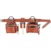 Ceinture &agrave; outils combin&eacute;e de luxe, Cuir, Havane GTA Hardware Inc