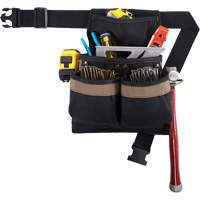 Petite ceinture &agrave; outils de luxe, Polyester, Noir GTA Hardware Inc