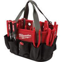 Utility Oval Bag, Ballistic Nylon, 24 Pockets, Black/Red GTA Hardware Inc