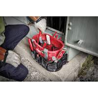 Utility Oval Bag, Ballistic Nylon, 24 Pockets, Black/Red GTA Hardware Inc