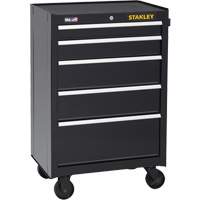 Armoire &agrave; outils roulante de s&eacute;rie 300, 5 tiroirs, 26-1/2" la x 18" p x 40-1/2" h, Noir GTA Hardware Inc
