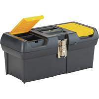 Coffre &agrave; outils avec plateau de s&eacute;rie 2000, 16" la x 7-1/10" p x 8-1/10" h, Noir/Jaune GTA Hardware Inc