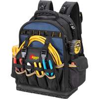 Sac &agrave; dos &agrave; outils &agrave; base moul&eacute;e, 18" lo x 13" la, Noir/Bleu, Balistique/Polyester GTA Hardware Inc