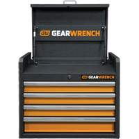Coffre &agrave; outils de s&eacute;rie GSX, 26" la, 4 tiroirs, Noir/Orange GTA Hardware Inc