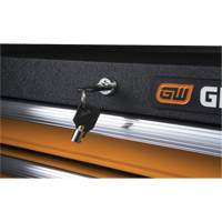 Coffre &agrave; outils de s&eacute;rie GSX, 26" la, 4 tiroirs, Noir/Orange GTA Hardware Inc